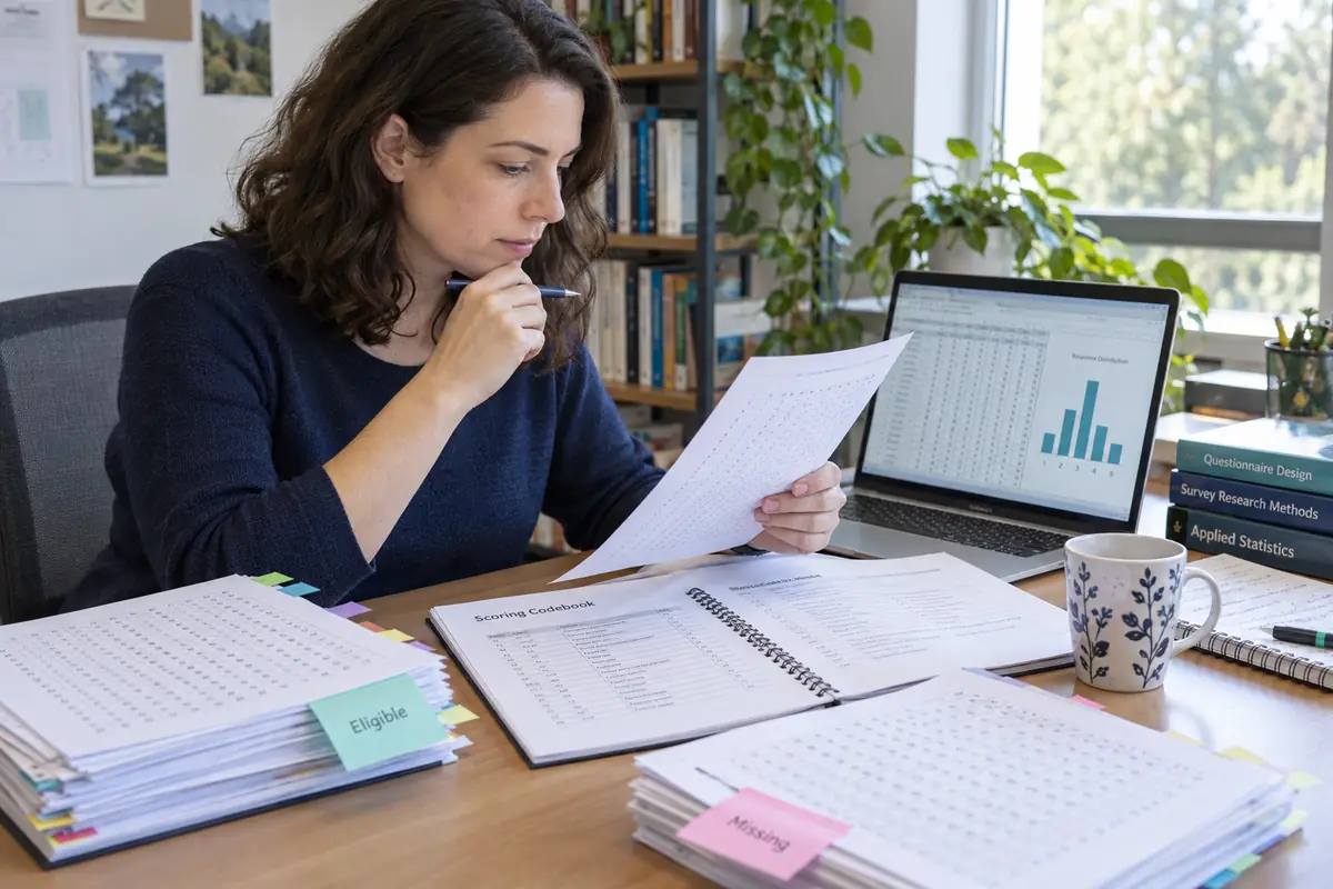 SPSS questionnaire data analysis: responses to scores